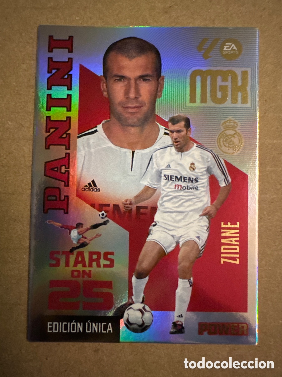 Cromos de f&uacute;tbol: # P 430 430P Zinedine Zidane Real Madrid Stars on 25 Power Megacracks 26 27 2026 2027 Edici&oacute;n &Uacute;nica