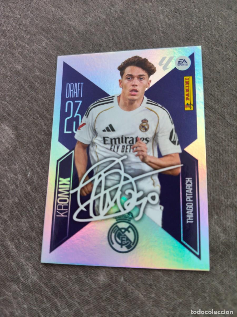 Cromos de f&uacute;tbol: Cromo 22 THIAGO PITARCH REAL MADRID DRAFT 23 KROMIX. Colecci&oacute;n LALIGA F&uacute;tbol 2026-2027 PANINI Nuevo