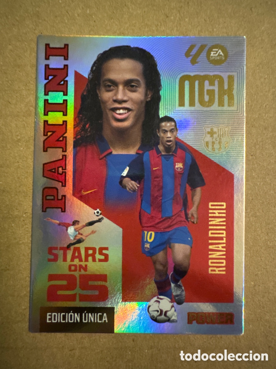 Cromos de f&uacute;tbol: # P 436 436P Ronaldinho FC Barcelona Stars on 25 Power Megacracks 26 27 2026 2027 Edici&oacute;n &Uacute;nica