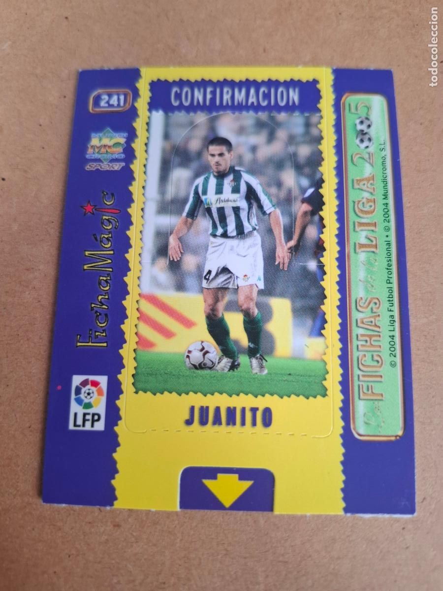 Football Stickers: MUNDICROMO 2004 2005 04 05 - 241 JUANITO ( MAGIC CARD ) - REAL BETIS