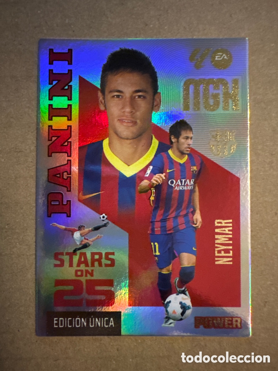 Cromos de f&uacute;tbol: # P 446 446P Neymar FC Barcelona Stars on 25 Power Megacracks 26 27 2026 2027 Edici&oacute;n &Uacute;nica