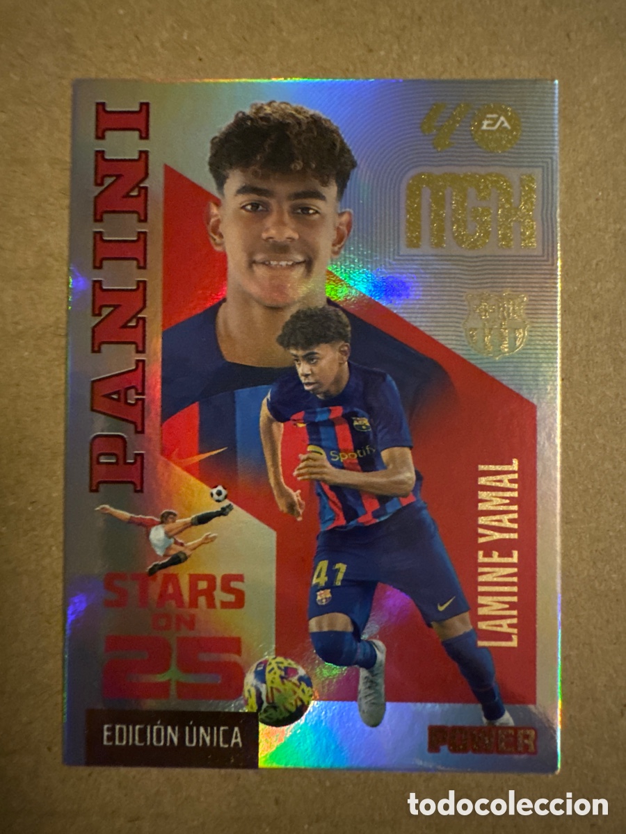 Fu&szlig;ball-Sticker: # P 449 449P Lamine Yamal FC Barcelona Stars on 25 Power Megacracks 26 27 2026 2027 Edici&oacute;n &Uacute;nica