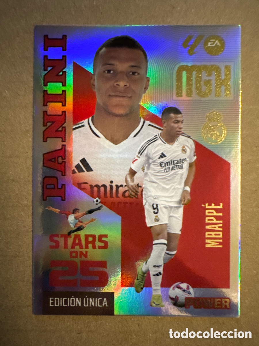 Cromos de f&uacute;tbol: # P 450 450P Mbappe Real Madrid Stars on 25 Power Megacracks 26 27 2026 2027 Edici&oacute;n &Uacute;nica