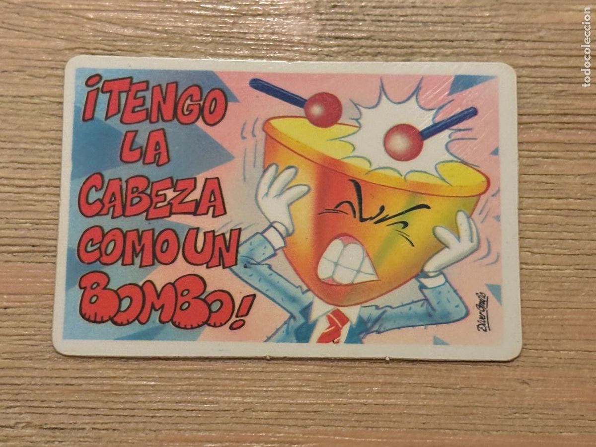 Fu&szlig;ball-Sticker: 37. CROMO SIN PEGAR PEGUI-TARJETA PEGUITARJETAS BOLLYCAO -TENGO LA CABEZA COMO UN BOMBO-