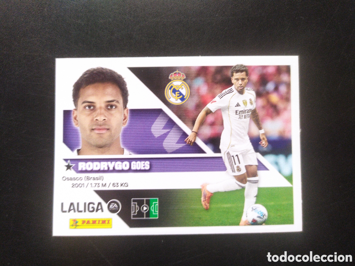 Cromos de f&uacute;tbol: Liga este 2026 2027 26 27 panini Rodrygo n&deg; 18 Real Madrid