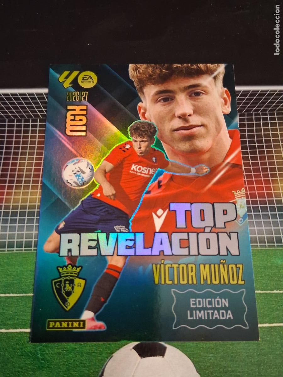 Cromos de Futebol: VICTOR MU&Ntilde;OZ OSASUNA TOP REVELACION EDICION LIMITADA CROMOS MEGACRACKS LIGA FUTBOL 2026 2027 26 27