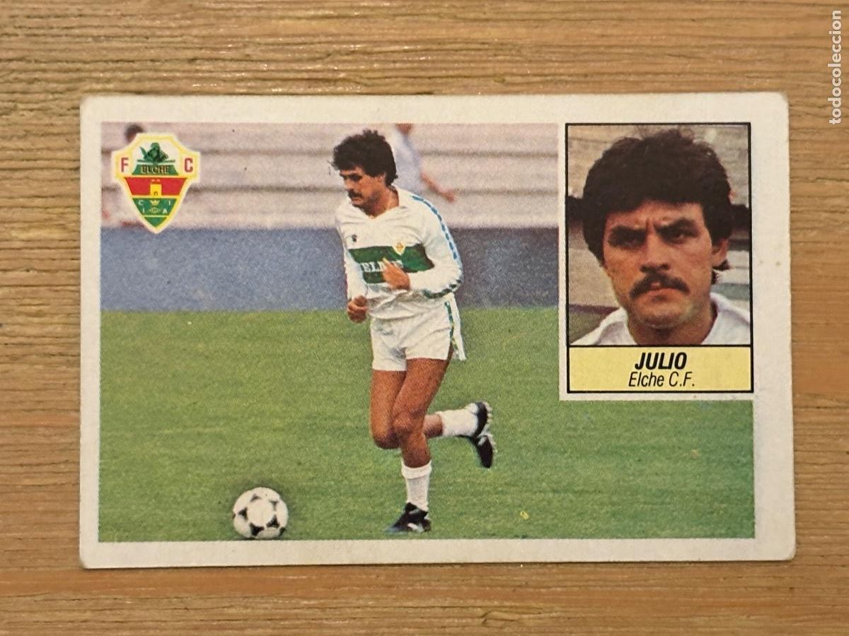 Fu&szlig;ball-Sticker: 37. CROMO SIN PEGAR NUNCA PEGADO JULIO ELCHE &Uacute;LTIMO FICHAJE N 16 ALBUM ESTE LIGA 84-85 1984-85