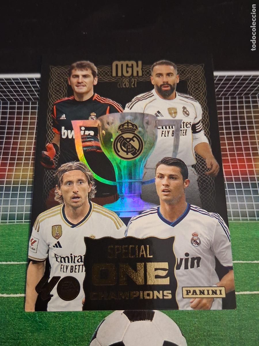 Fu&szlig;ball-Sticker: REAL MADRID SPECIAL ONE CHAMPIONS RONALDO MODRIC CROMOS MEGACRACKS LIGA FUTBOL 2026 2027 26 27
