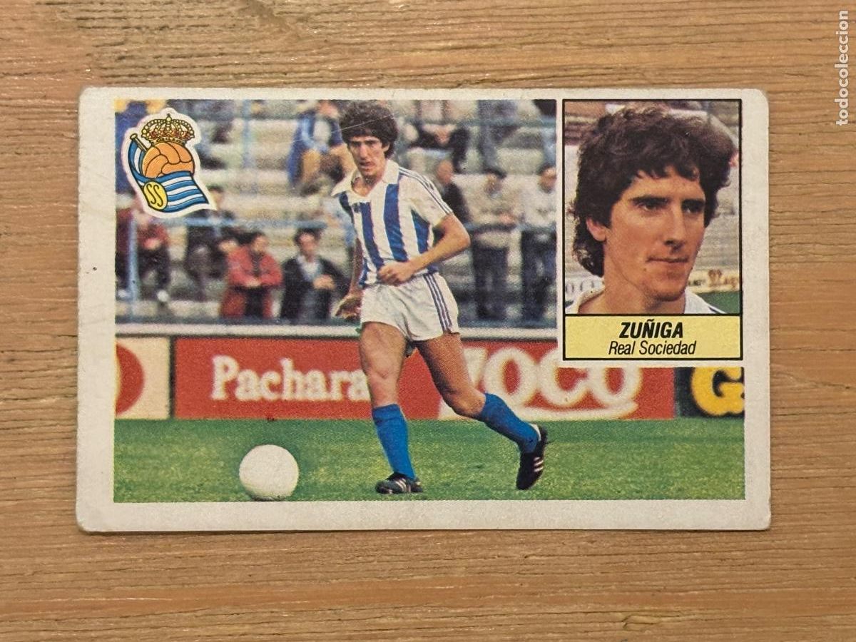 Fu&szlig;ball-Sticker: 37. CROMO SIN PEGAR NUNCA PEGADO Z&Uacute;&Ntilde;IGA REAL SOCIED &Uacute;LTIMO FICHAJE N 8 ALBUM ESTE LIGA 84-85 1984-85
