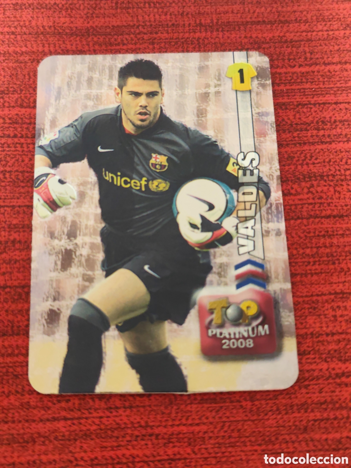 Cromos de f&uacute;tbol: 668 VALD&Eacute;S FC BARCELONA TOP PLATINUM BRILLO LISO MUNDICROMO 2007 2008