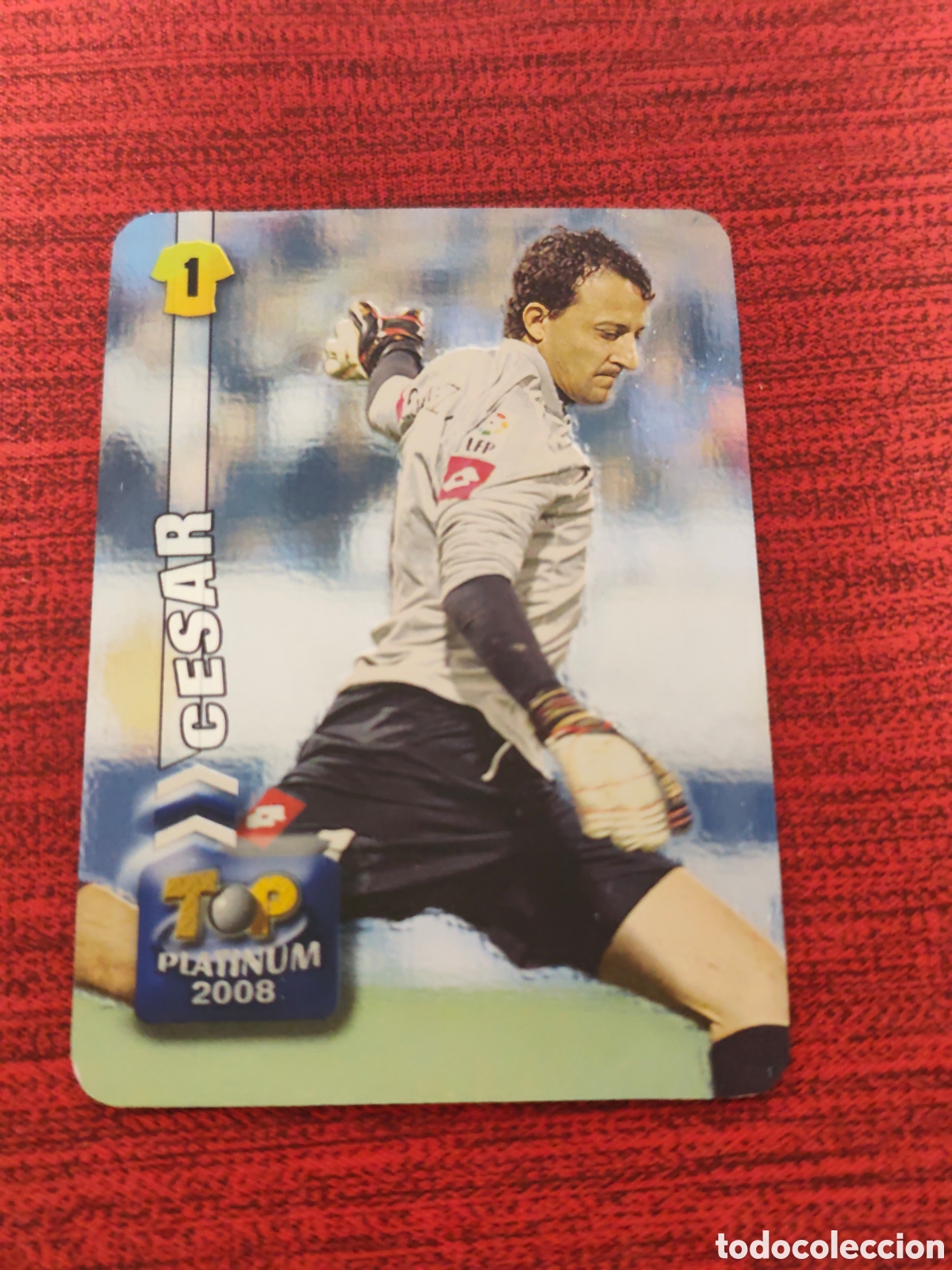 Cromos de f&uacute;tbol: 670 CESAR REAL ZARAGOZA TOP PLATINUM BRILLO LISO MUNDICROMO 2007 2008