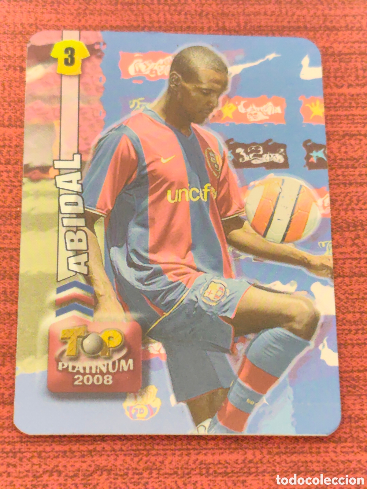 Cromos de f&uacute;tbol: 676 ABIDAL FC BARCELONA TOP PLATINUM BRILLO LISO MUNDICROMO 2007 2008