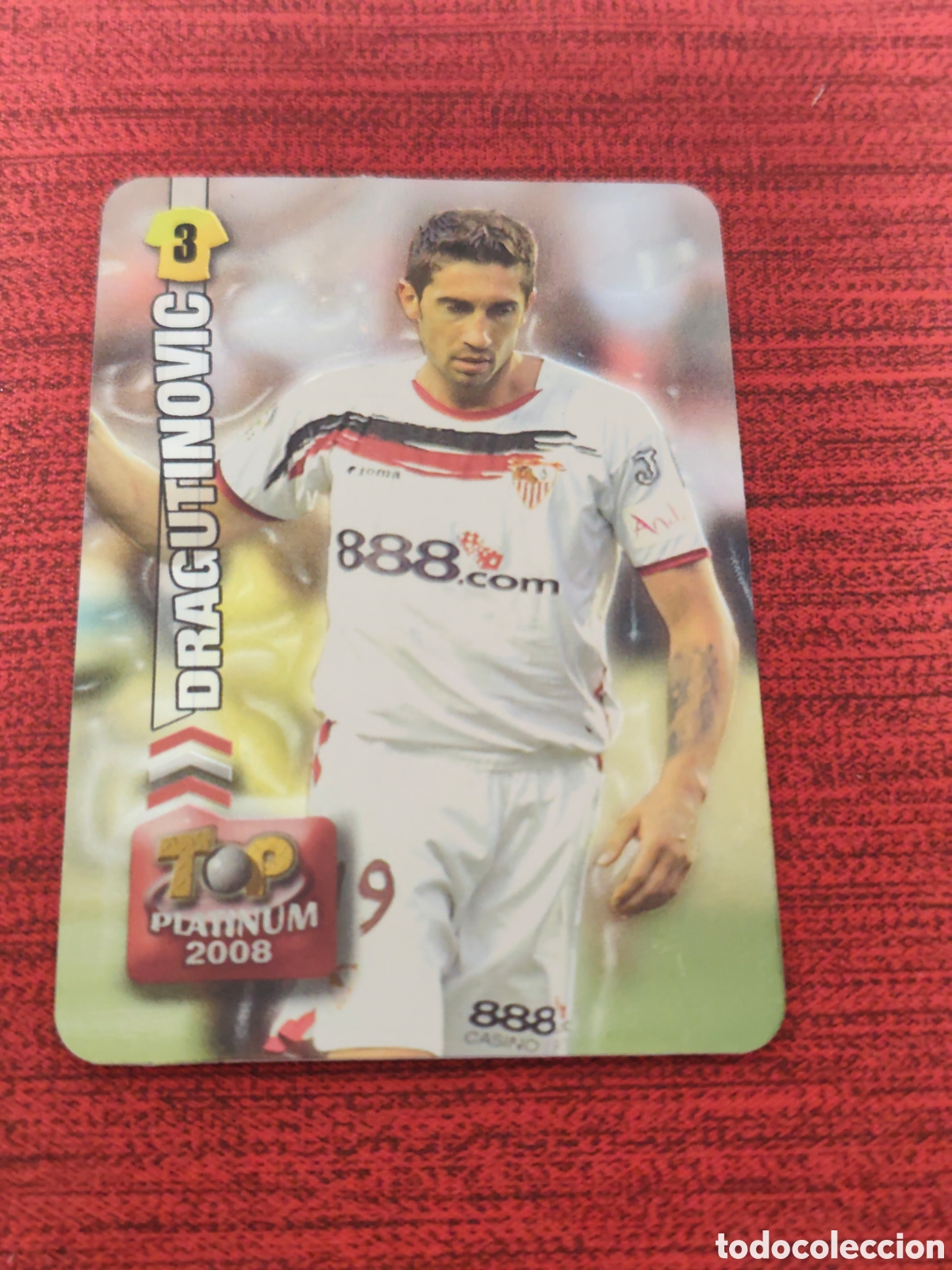 Cromos de f&uacute;tbol: 677 DRAGUTINOVIC SEVILLA TOP PLATINUM BRILLO LISO MUNDICROMO 2007 2008