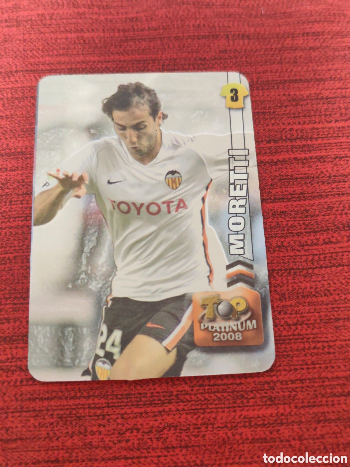 Football Stickers: 678 MORETTI VALENCIA TOP PLATINUM BRILLO LISO MUNDICROMO 2007 2008