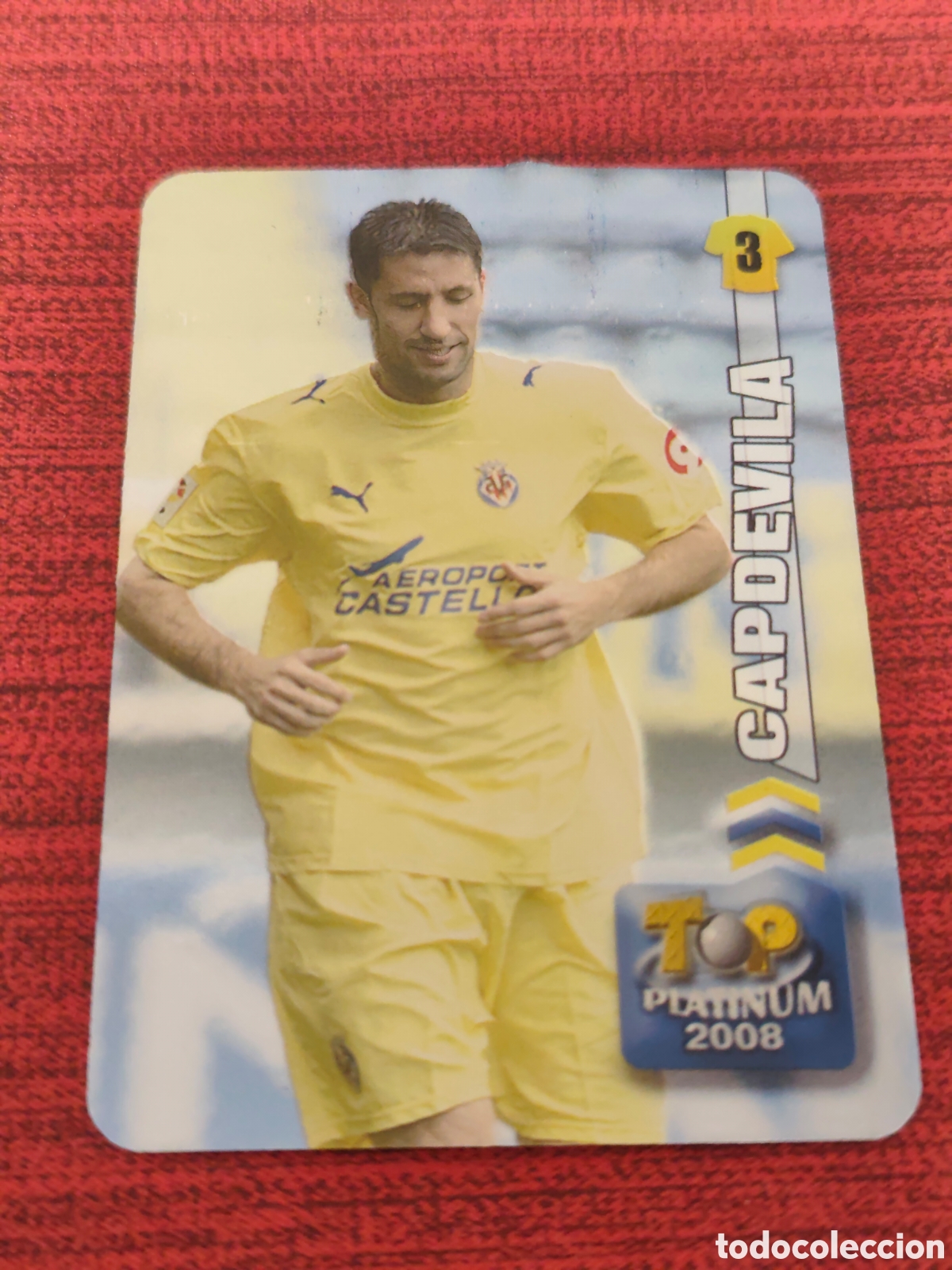 Football Stickers: 679 CAPDEVILA VILLARREAL TOP PLATINUM BRILLO LISO MUNDICROMO 2007 2008