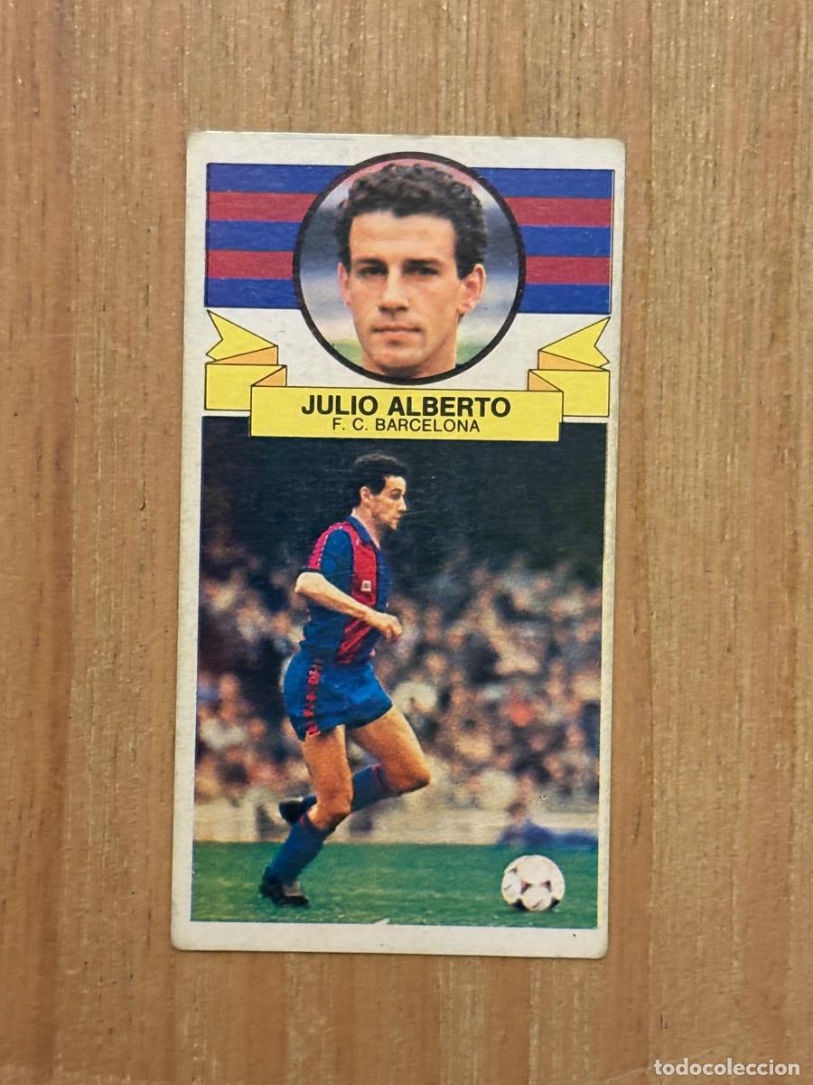 Football Stickers: 37. CROMO SIN PEGAR NUNCA PEGADO JULIO ALBERTO BARCELONA ALBUM ESTE LIGA 85-86 1985-86