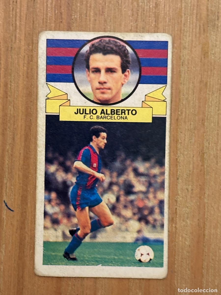 Football Stickers: 37. CROMO SIN PEGAR NUNCA PEGADO JULIO ALBERTO BARCELONA ALBUM ESTE LIGA 85-86 1985-86