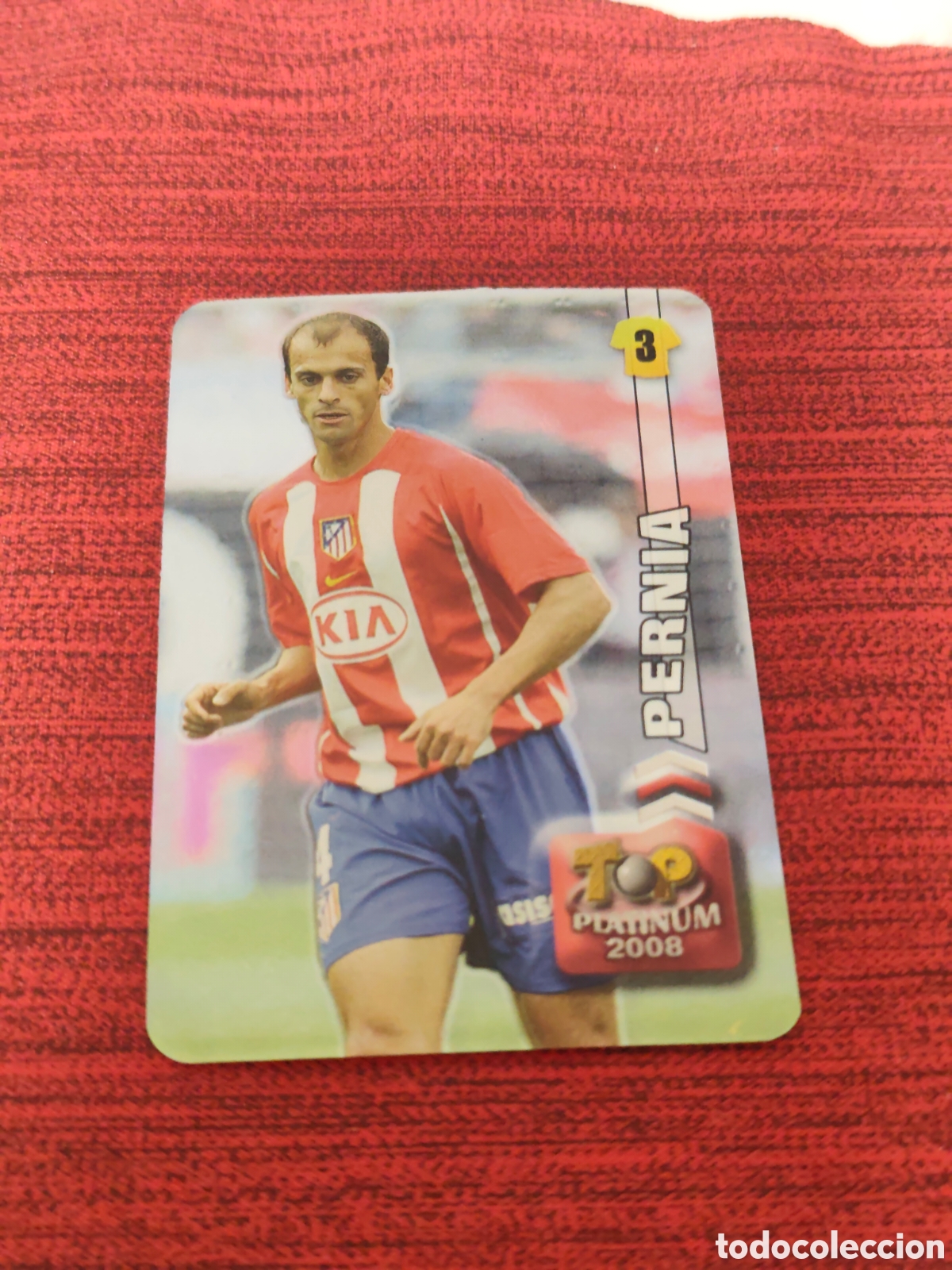 Football Stickers: 680 PERNIA ATL&Eacute;TICO MADRID TOP PLATINUM BRILLO LISO MUNDICROMO 2007 2008
