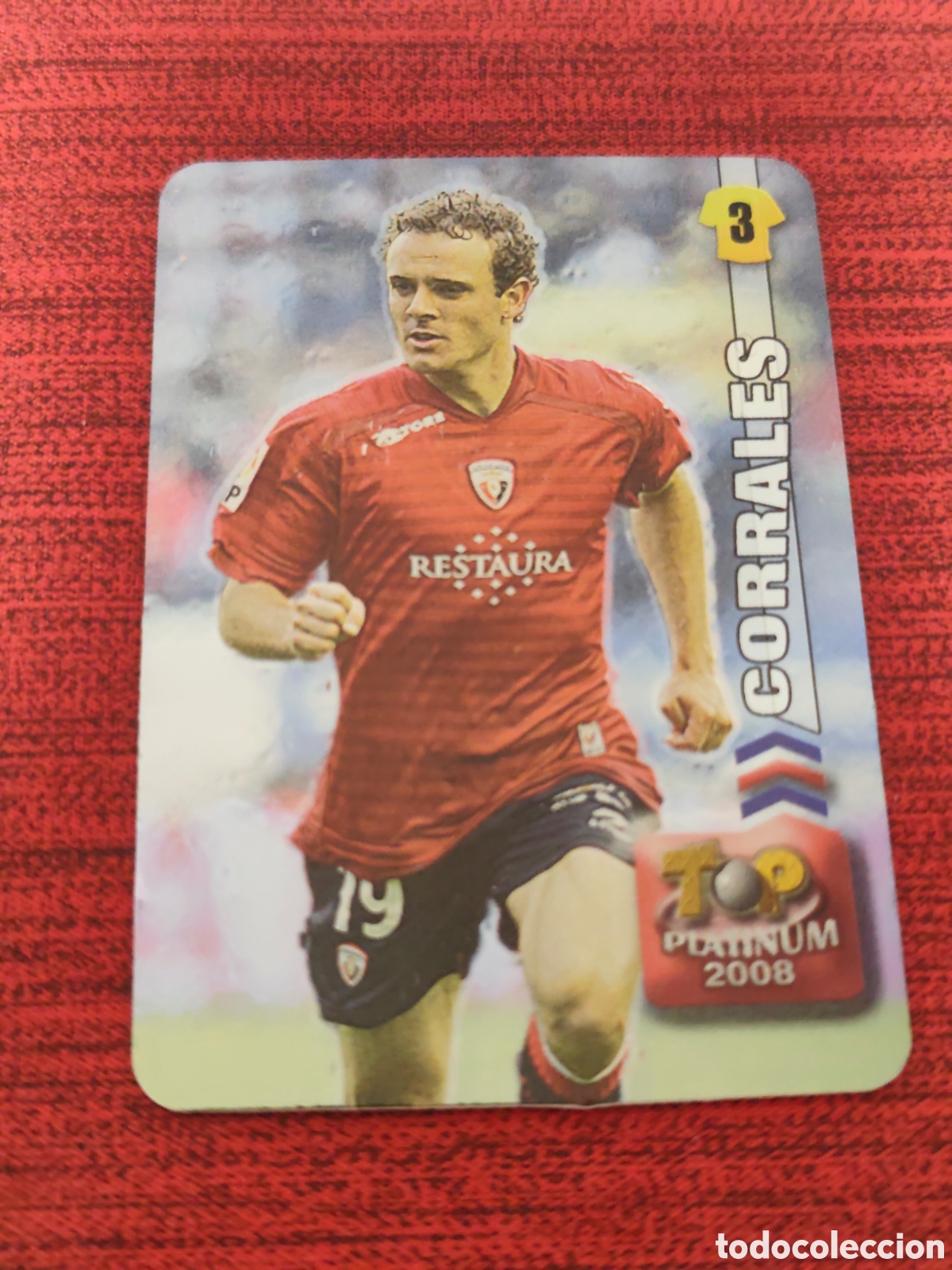 Fu&szlig;ball-Sticker: 682 CORRALES OSASUNA TOP PLATINUM BRILLO LISO MUNDICROMO 2007 2008