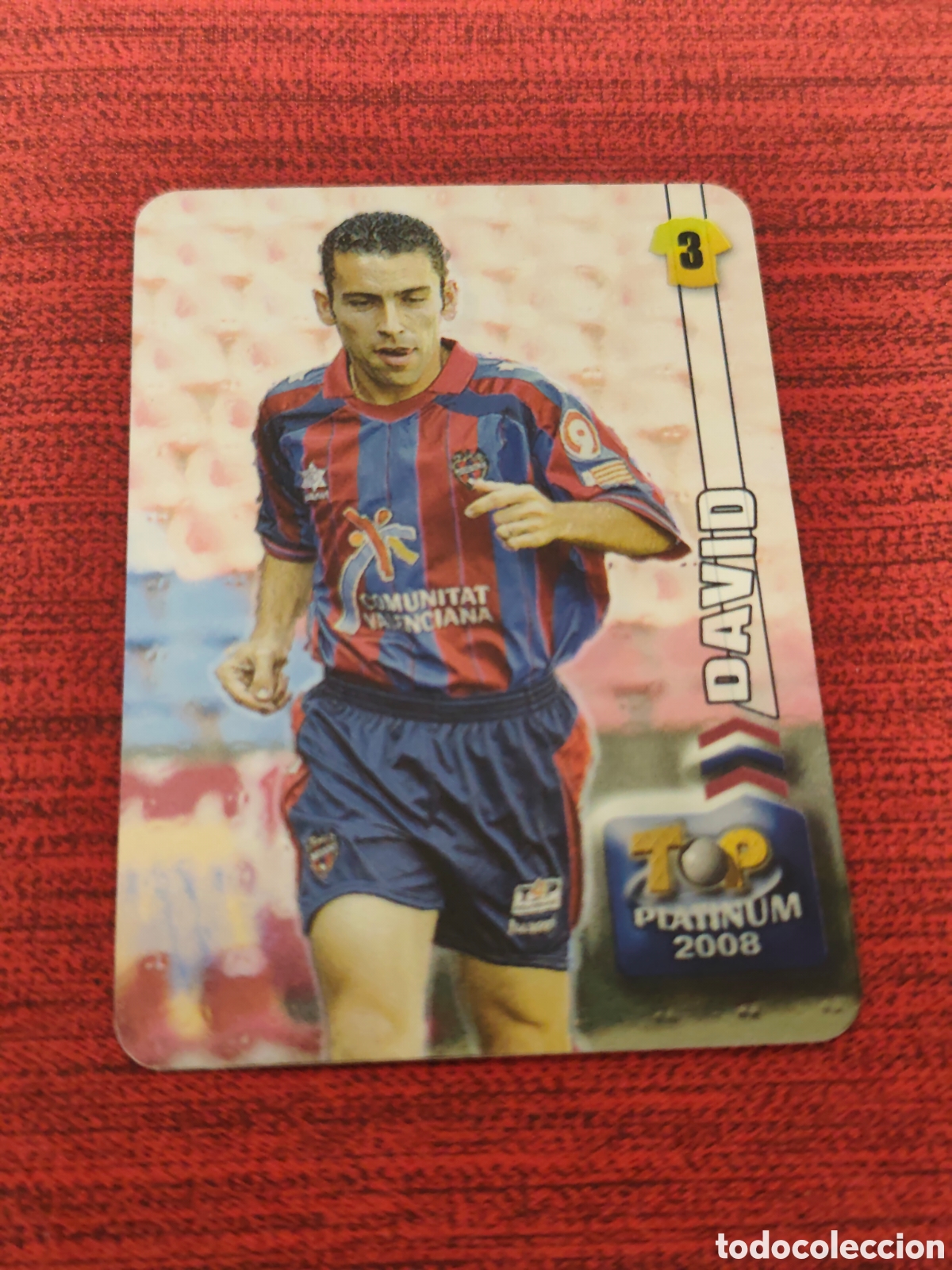 Fu&szlig;ball-Sticker: 683 DAVID LEVANTE TOP PLATINUM BRILLO LISO MUNDICROMO 2007 2008