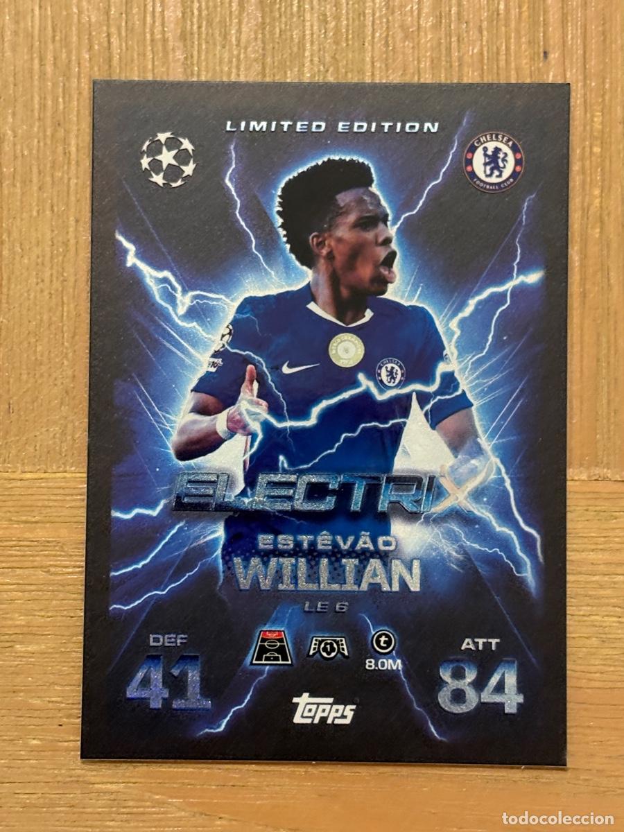 Cromos de f&uacute;tbol: 37. CROMO TOPPS MATCH ATTAX EXTRA 2025/26 25-26 ESTEVAO WILLIAM LE6 EDICI&Oacute;N LIMITADA ELECTRIX