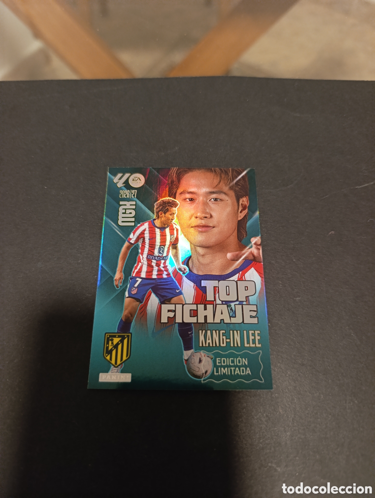 Cromos de f&uacute;tbol: Megacracks 26 27 Top Fichaje Kang-In Lee Atl&eacute;tico de Madrid Edici&oacute;n Limitada