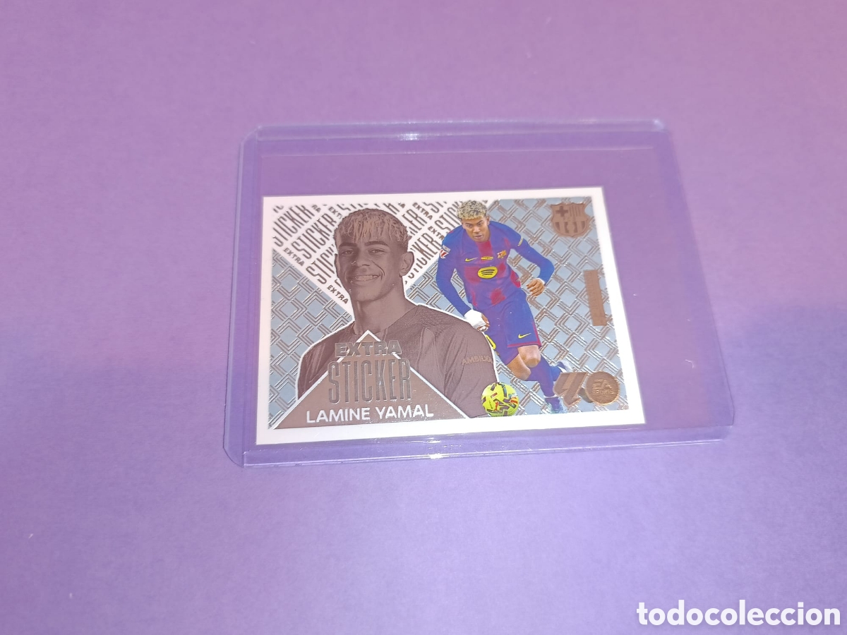 Cromos de f&uacute;tbol: EXTRA STICKER PLATA LAMINE YAMAL FC BARCELONA LIGA ESTE 2026 2027
