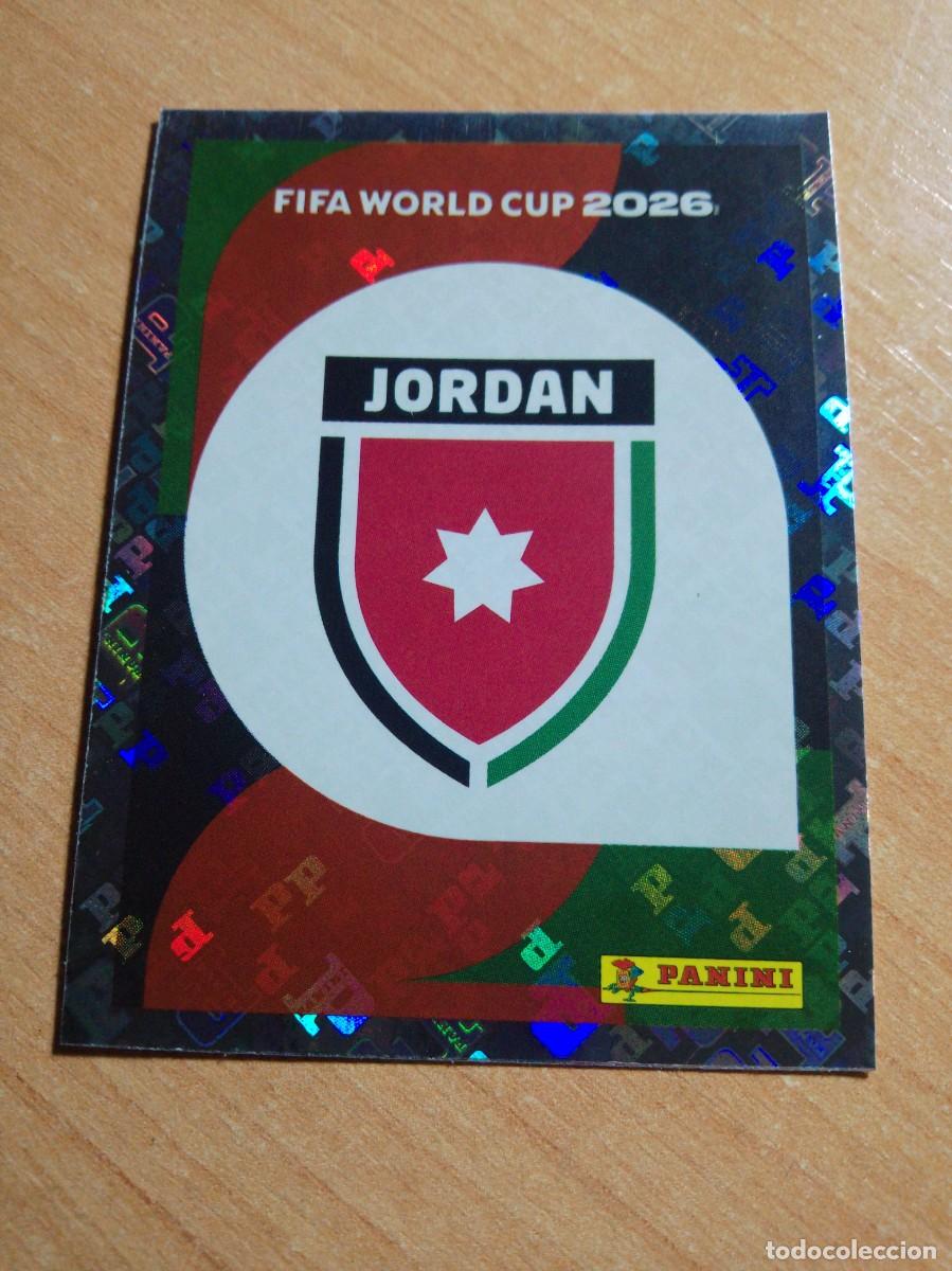 Cromos de f&uacute;tbol: ESCUDO DE JORDANIA JOR 1 MUNDIAL FIFA WORLD CUP 2026 26 PANINI STICKERS NUEVO