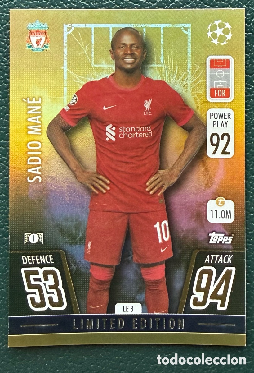 Cromos de f&uacute;tbol: LE 8 SADIO MANE LIVERPOOL FC FICHAS ALBUM TOPPS CHAMPIONS LEAGUE MATCH ATTAX 2021 2022 21 22