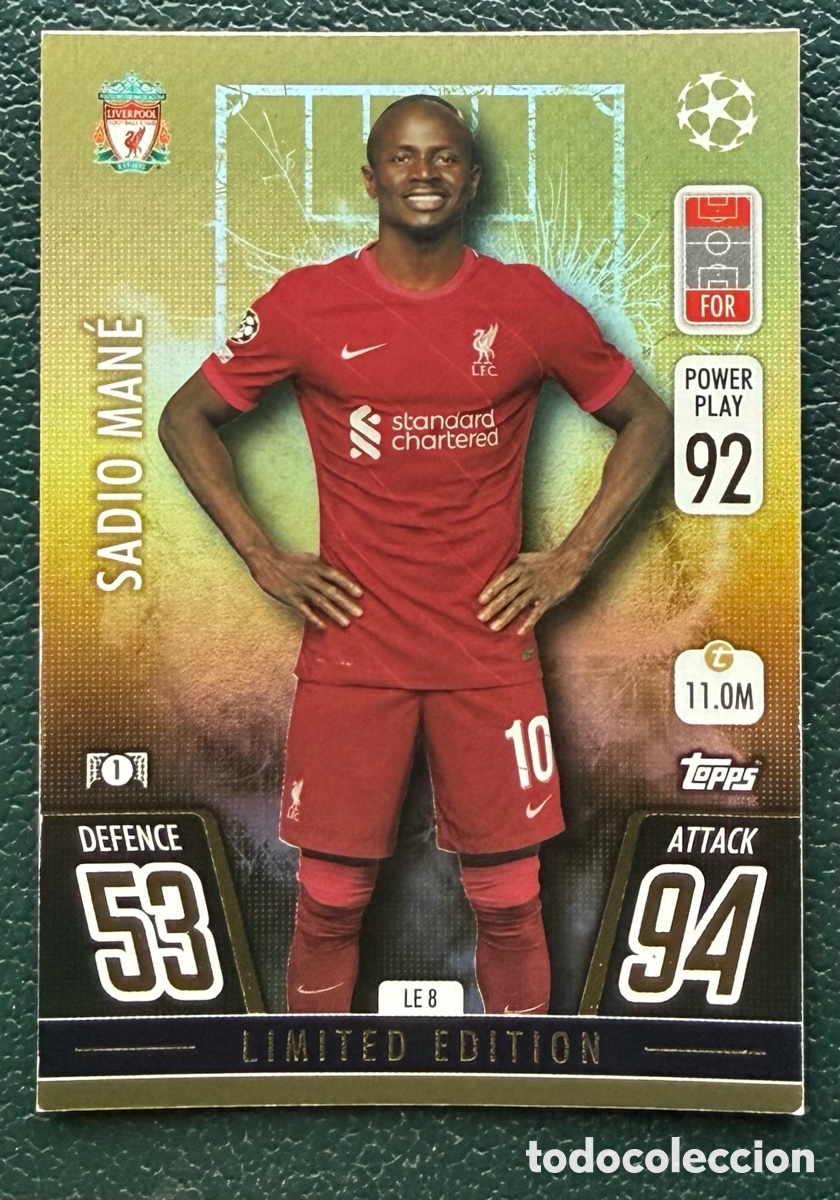 Cromos de f&uacute;tbol: LE 8 SADIO MANE LIVERPOOL FC FICHAS ALBUM TOPPS CHAMPIONS LEAGUE MATCH ATTAX 2021 2022 21 22