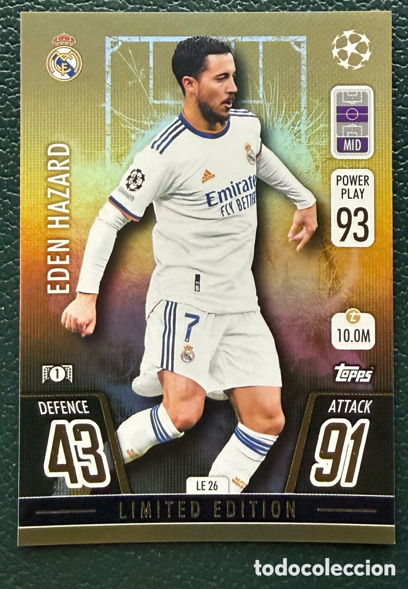 Figurine di Calcio: LE 26 EDEN HAZARD REAL MADRID FICHAS ALBUM TOPPS UEFA CHAMPIONS LEAGUE MATCH ATTAX 2021 2022 21 22