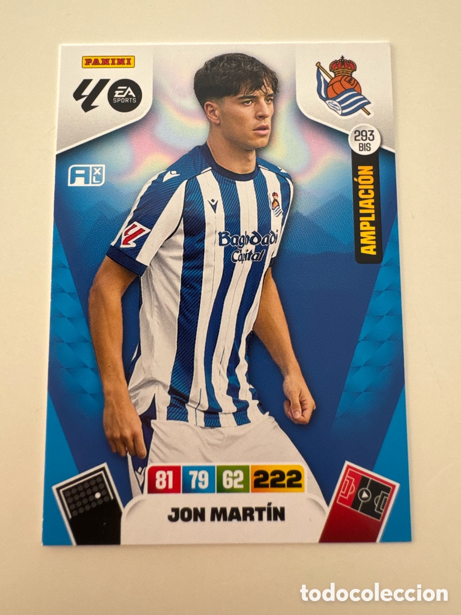Cromos de f&uacute;tbol: PANINI ADRENALYN XL LIGA 2025-2026 25-26 &ndash; Jon Martin Real Sociedad N&ordm; 293 BIS