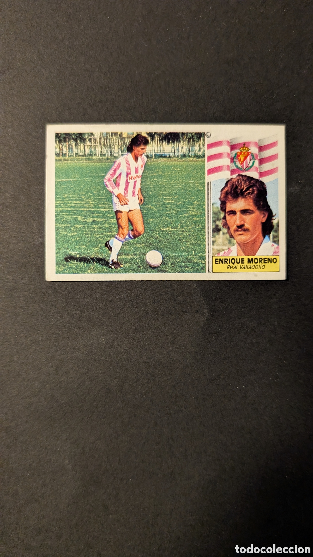Fu&szlig;ball-Sticker: L1 ENRIQUE MORENO VALLADOLID FICHAJE 8 LIGA ESTE 1986/87 86 87 NUNCA PEGADO SIN PEGAR
