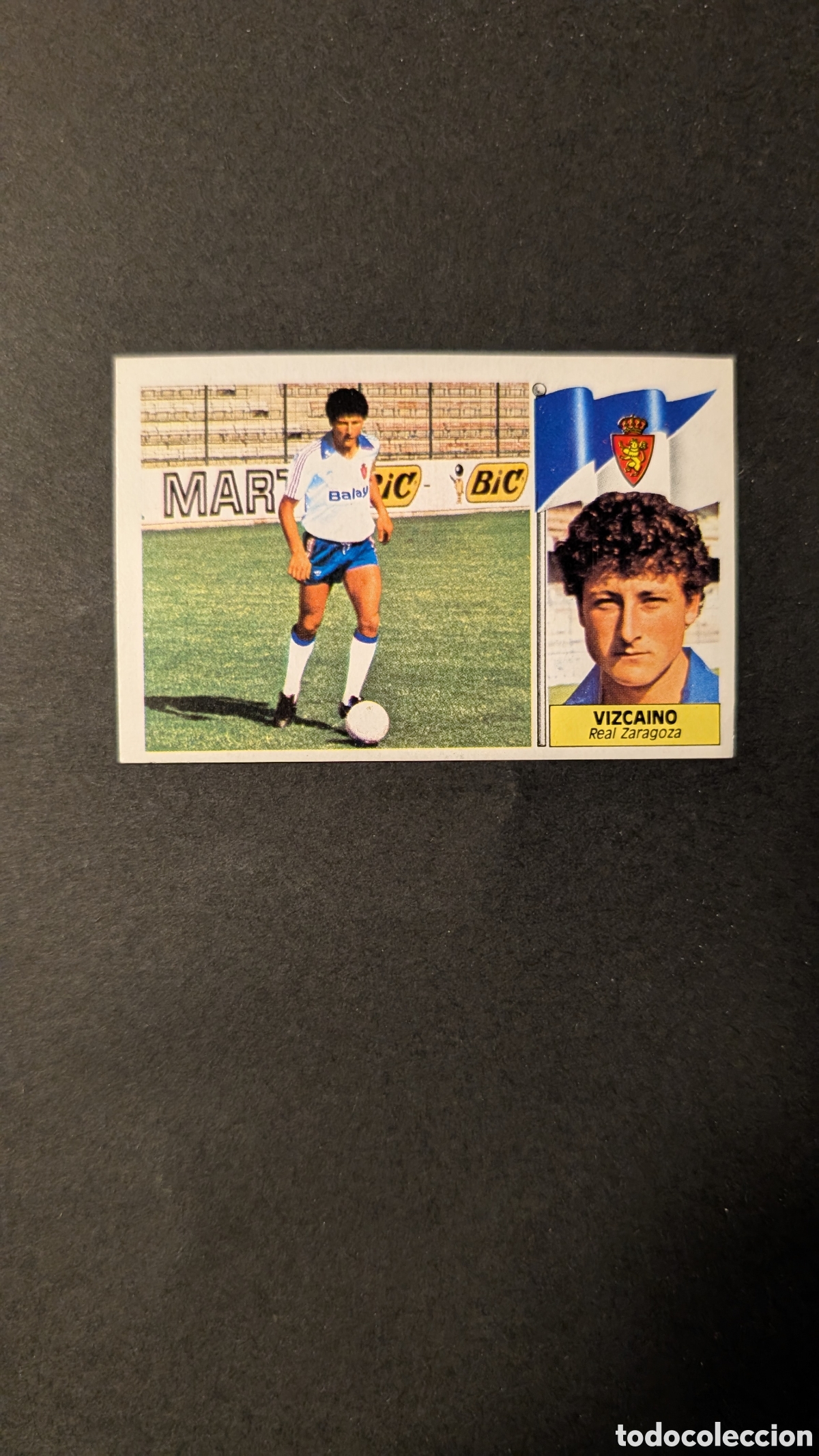 Fu&szlig;ball-Sticker: L1 VIZCAINO ZARAGOZA FICHAJE 9 BAJA LIGA ESTE 1986/87 86 87 NUNCA PEGADO SIN PEGAR