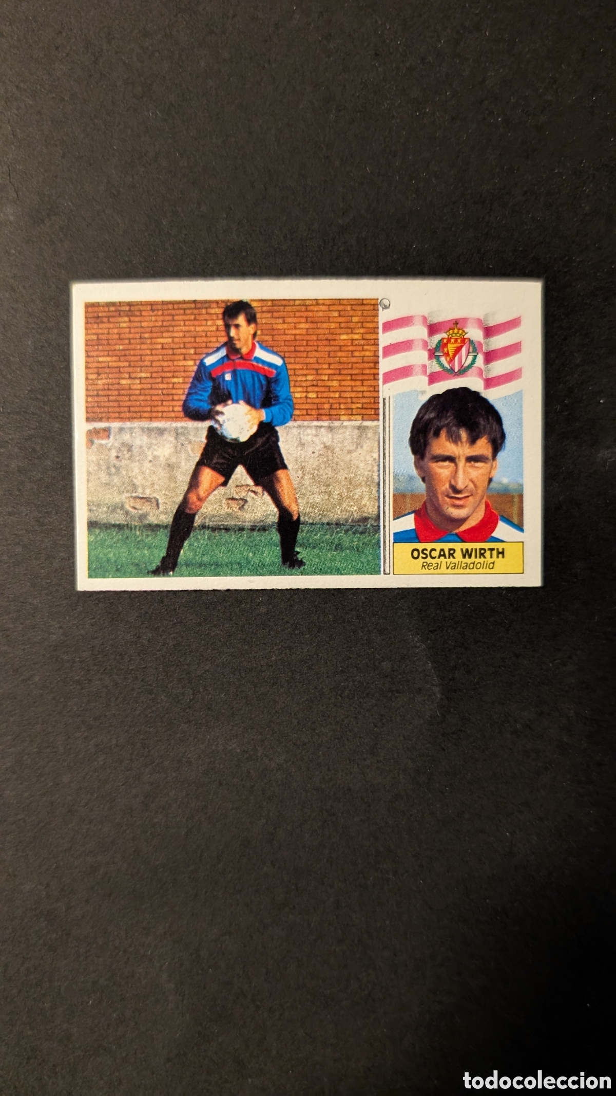 Fu&szlig;ball-Sticker: L1 OSCAR WIRTH VALLADOLID FICHAJE 42 LIGA ESTE 1986/87 86 87 NUNCA PEGADO SIN PEGAR
