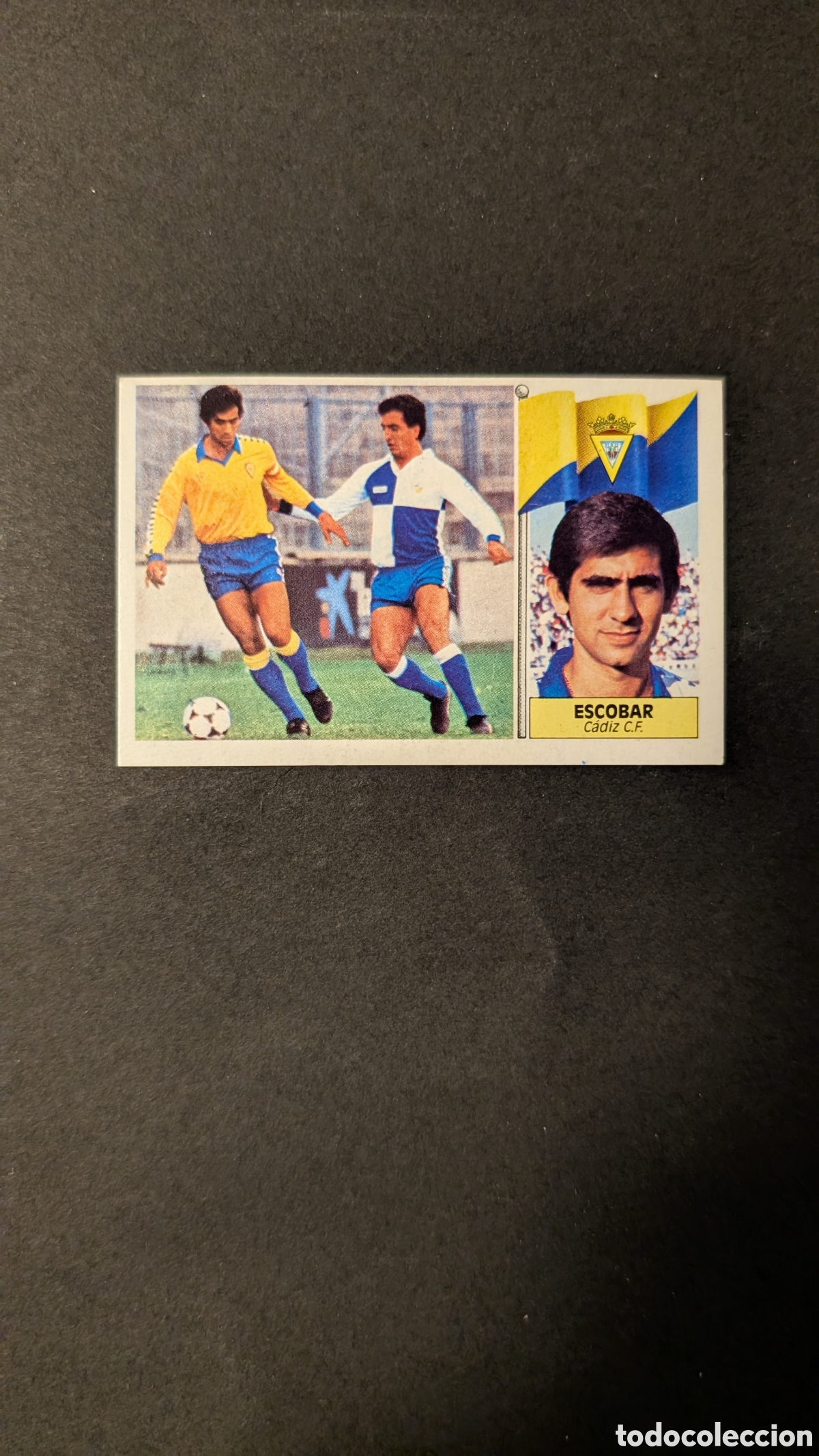 Cromos de f&uacute;tbol: L1 ESCOBAR CADIZ BAJA LIGA ESTE 1986/87 86 87 NUNCA PEGADO SIN PEGAR