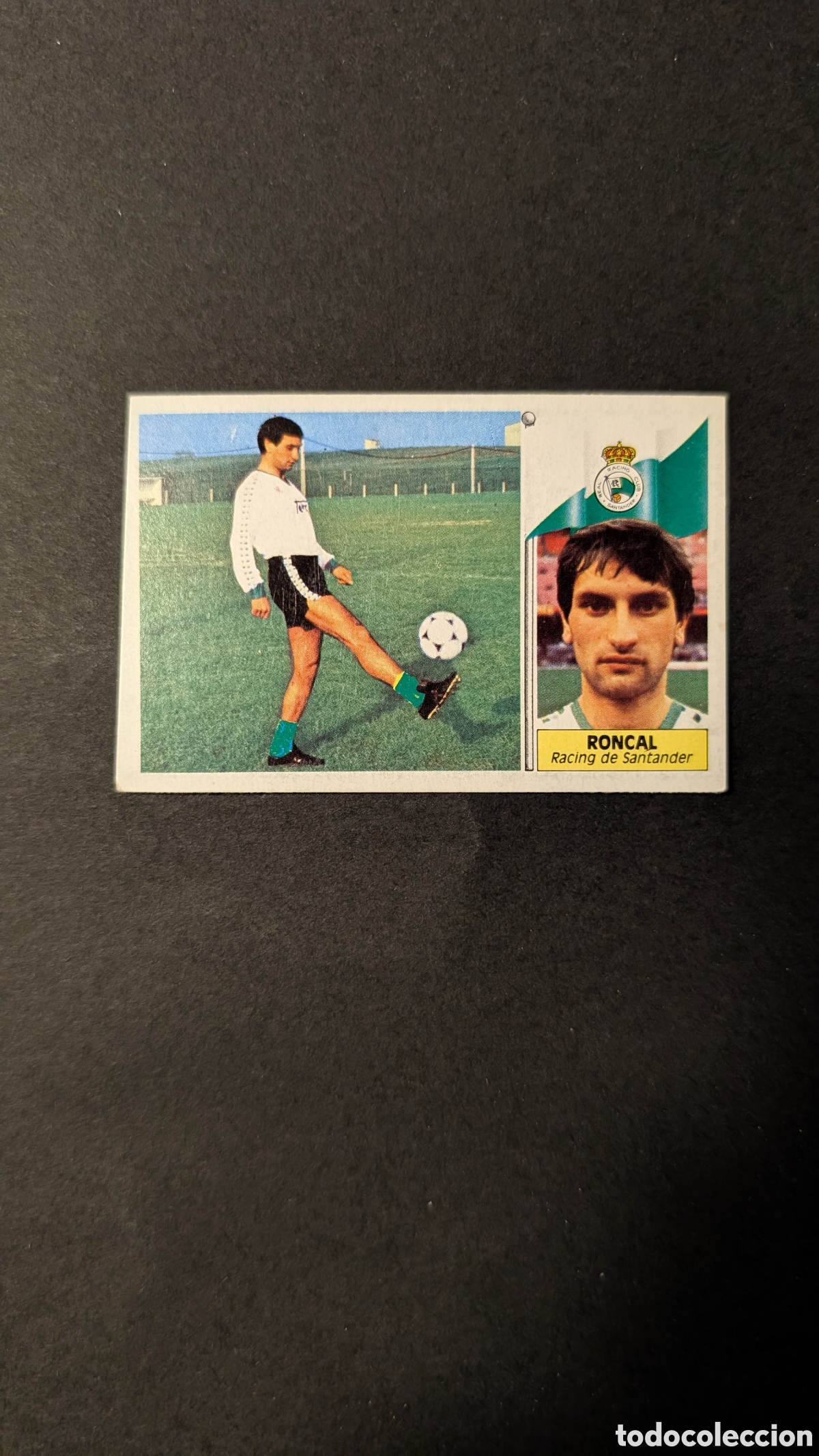 Fu&szlig;ball-Sticker: L1 RONCAL RACING SANTANDER VERSION MEDIAS VERDES LIGA ESTE 1986/87 86 87 NUNCA PEGADO SIN PEGAR