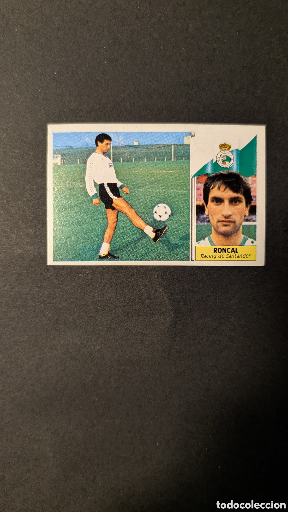 Fu&szlig;ball-Sticker: L1 RONCAL RACING SANTANDER VERSION MEDIAS BLANCAS LIGA ESTE 1986/87 86 87 NUNCA PEGADO SIN PEGAR