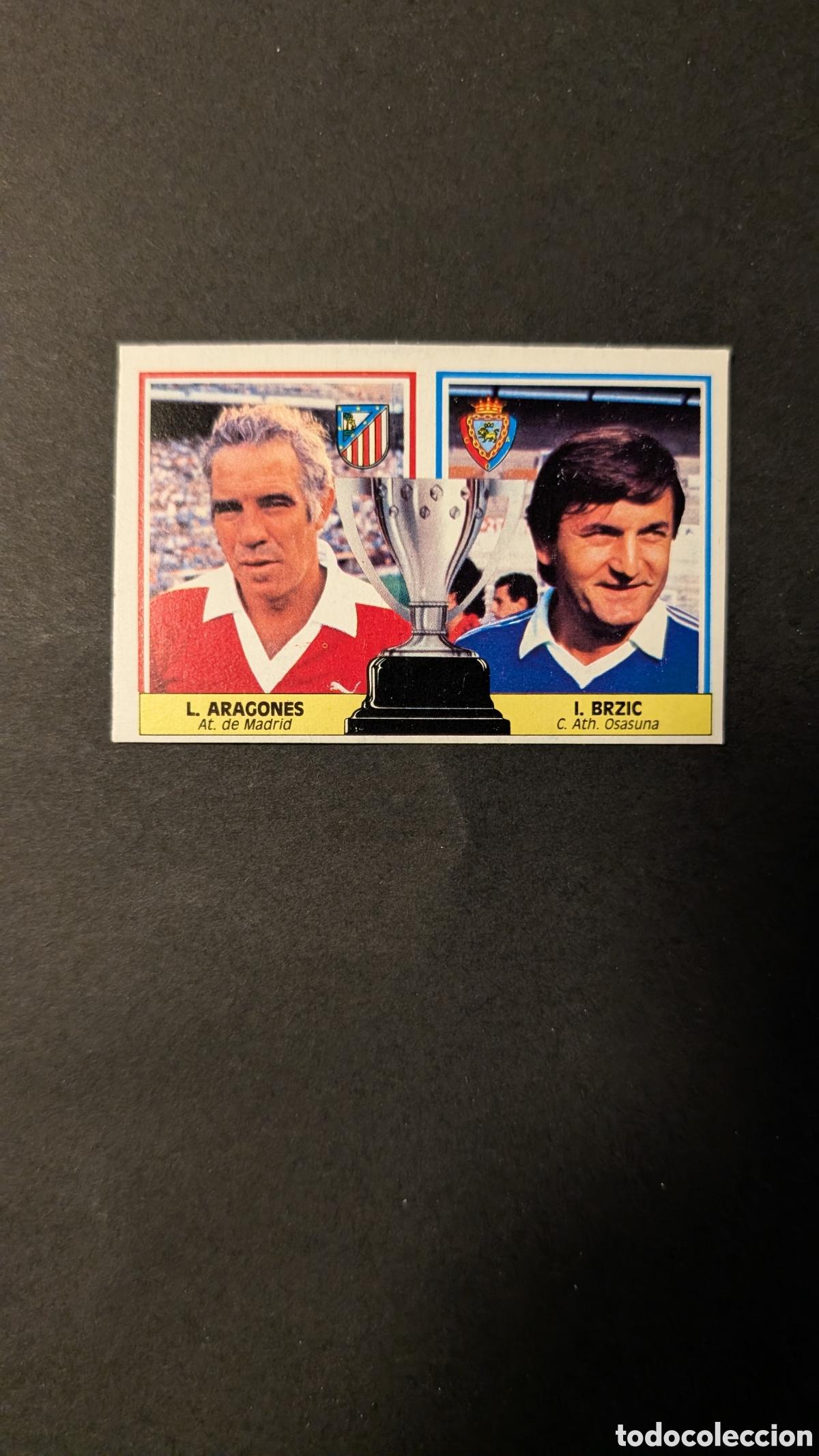 Football Stickers: L1 ARAGONES BRZIC ENTRENADORES LIGA ESTE 1986/87 86 87 NUNCA PEGADO SIN PEGAR