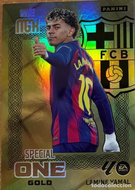 Cromos de f&uacute;tbol: PANINI MEGACRACKS 2026-2027 26 27 LAMINE YAMAL (FC BARCELONA) SPECIAL ONE GOLD