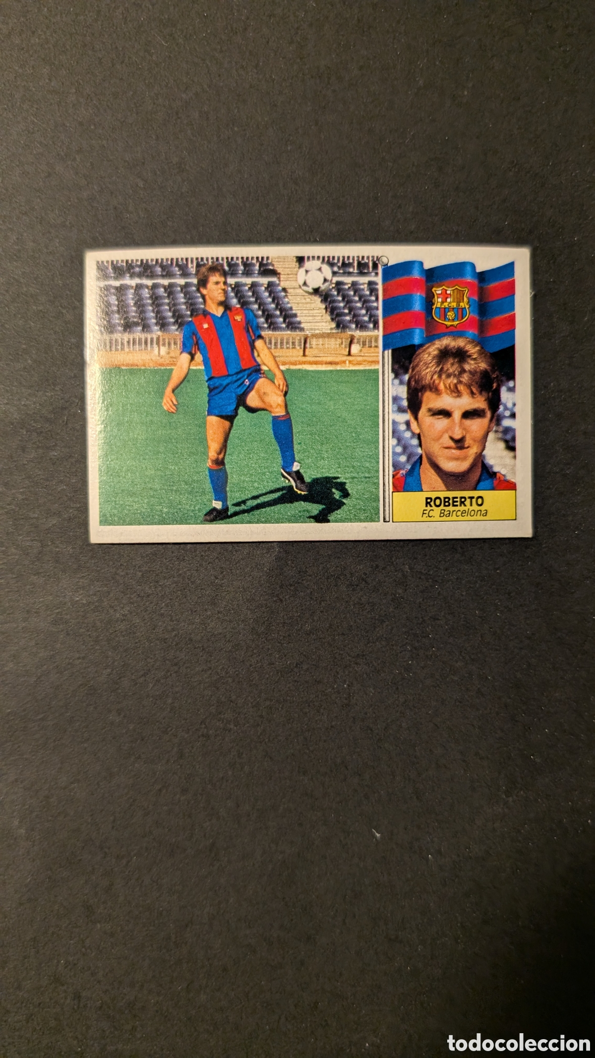 Fu&szlig;ball-Sticker: L1 ROBERTO BARCELONA FICHAJE 4 LIGA ESTE 1986/87 86 87 NUNCA PEGADO SIN PEGAR