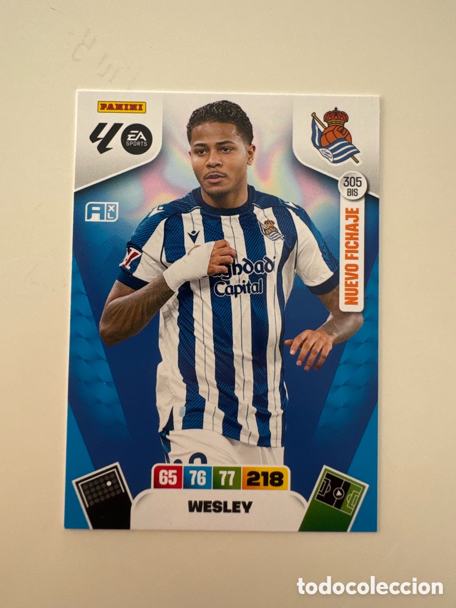 Football Stickers: PANINI ADRENALYN XL LIGA 2025-2026 25-26 &ndash; Wesley Real Sociedad N&ordm; 305 BIS