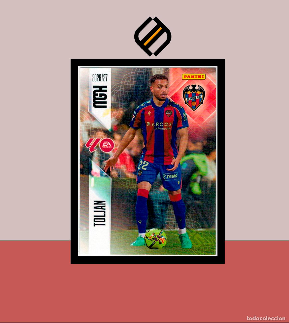 Cromos de f&uacute;tbol: MEGACRACKS 2026 2027 26 27 PANINI N&ordm; 202 TOLJAN LEVANTE COLECCI&Oacute;N ALB&Uacute;M MGK