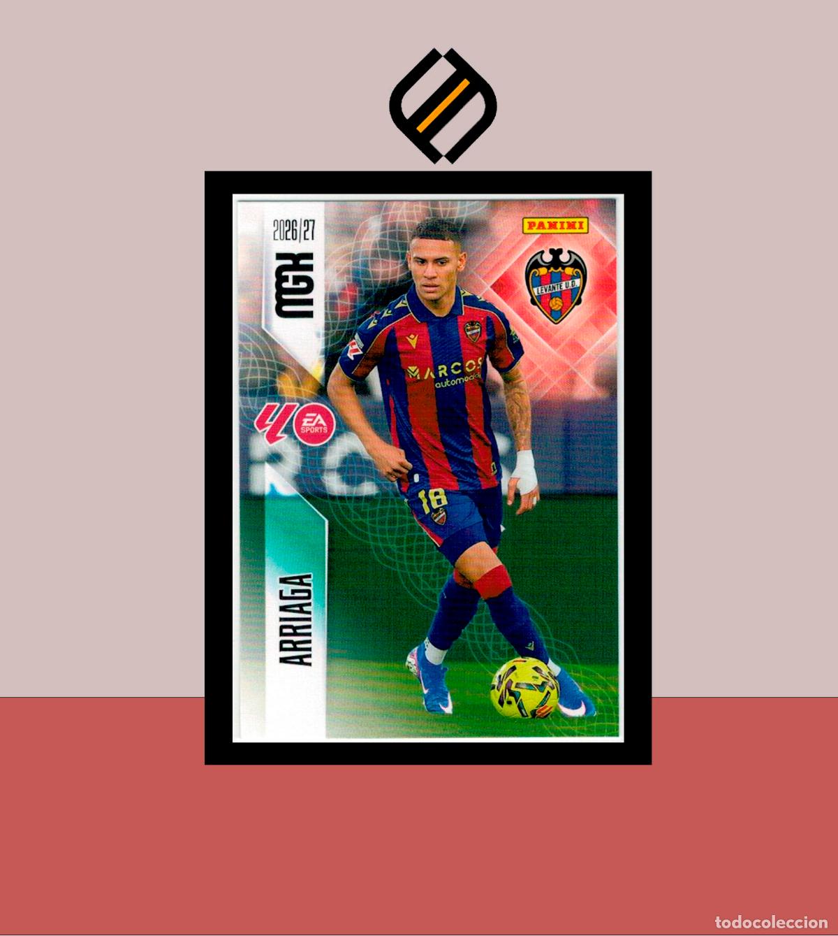 Cromos de f&uacute;tbol: MEGACRACKS 2026 2027 26 27 PANINI N&ordm; 208 ARRIAGA LEVANTE COLECCI&Oacute;N ALB&Uacute;M MGK