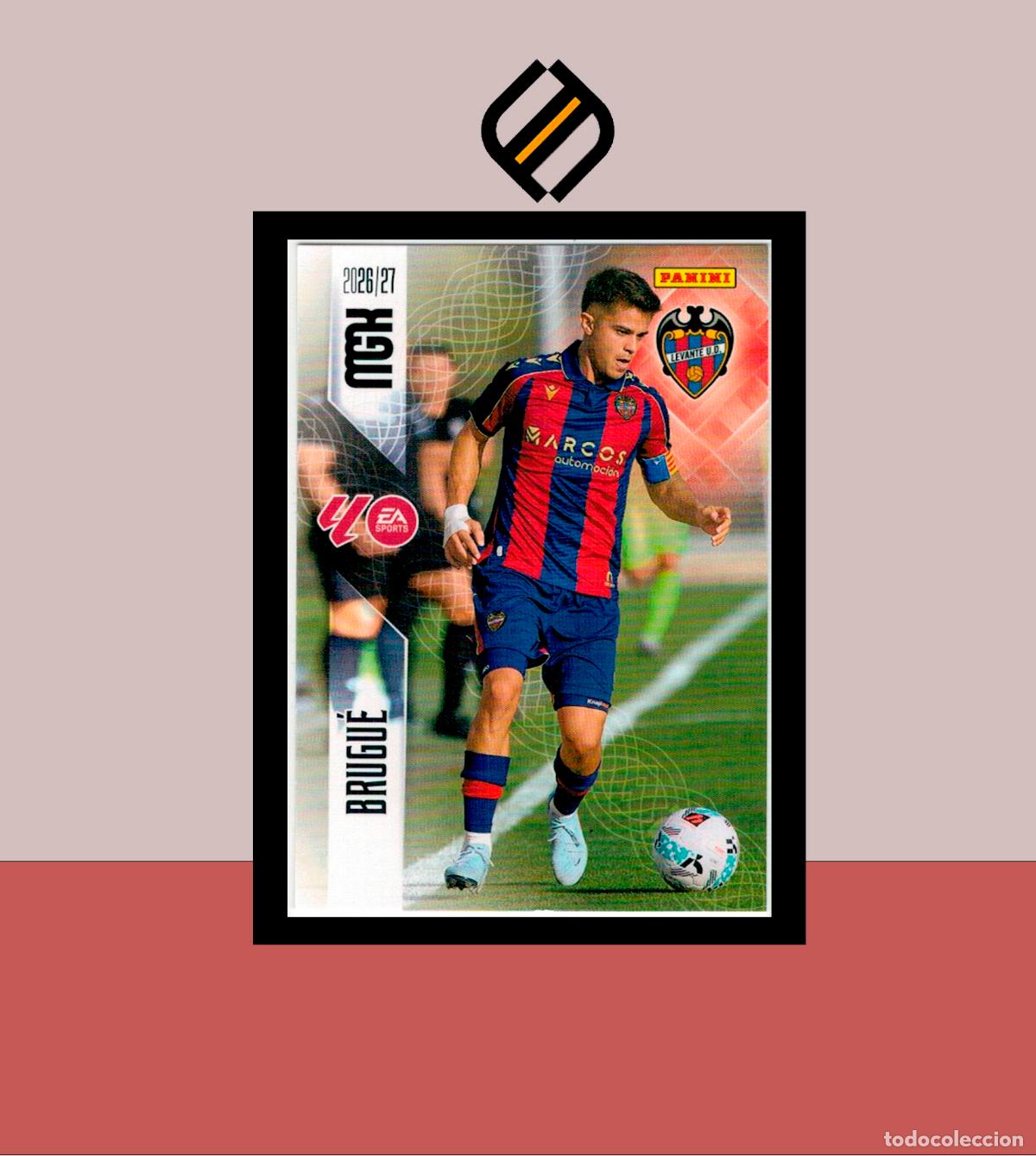 Cromos de f&uacute;tbol: MEGACRACKS 2026 2027 26 27 PANINI N&ordm; 213 BRUQU&Eacute; LEVANTE COLECCI&Oacute;N ALB&Uacute;M MGK