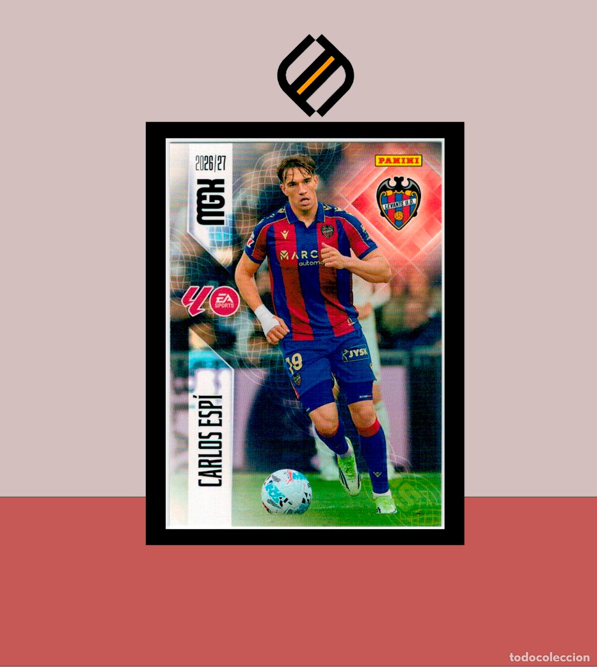 Cromos de f&uacute;tbol: MEGACRACKS 2026 2027 26 27 PANINI N&ordm; 215 CARLOS ESP&Iacute; LEVANTE COLECCI&Oacute;N ALB&Uacute;M MGK