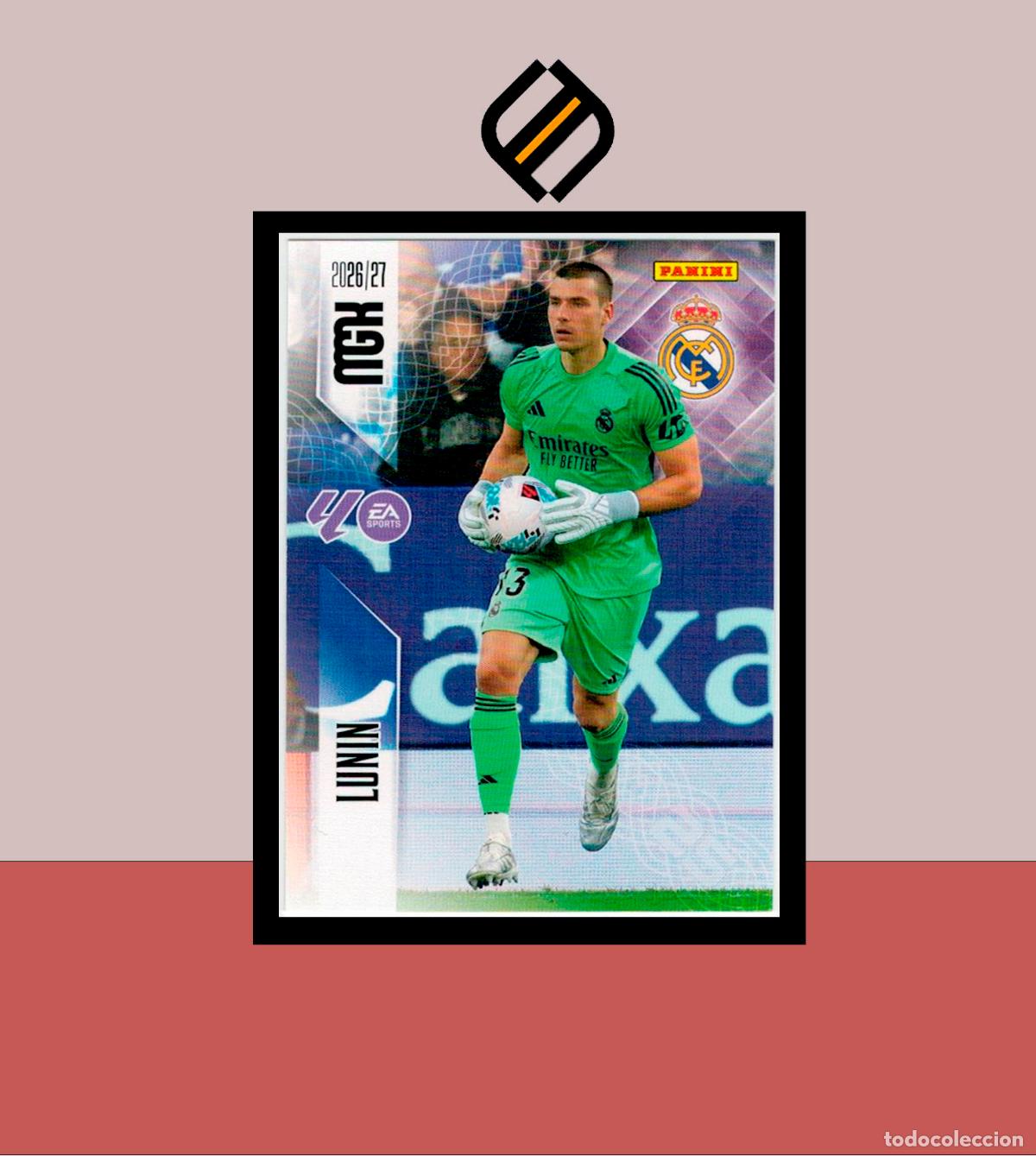 Cromos de f&uacute;tbol: MEGACRACKS 2026 2027 26 27 PANINI N&ordm; 219 LUNIN REAL MADRID COLECCI&Oacute;N ALB&Uacute;M MGK