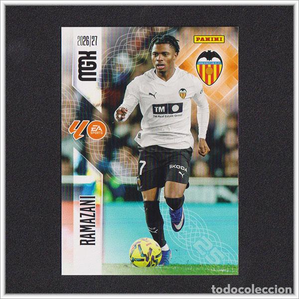Cromos de Futebol: MEGACRACKS 2026 2027 26 27 PANINI RAMAZANI 357 VALENCIA ALBUM COLECCI&Oacute;N LIGA MGK