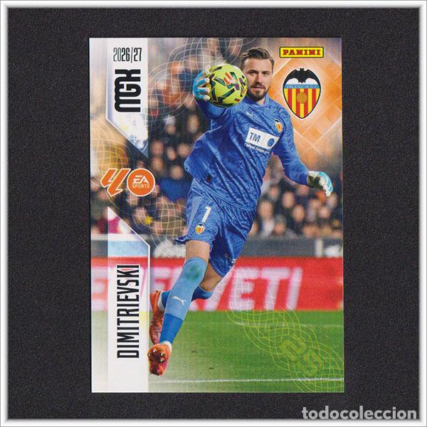 Cromos de f&uacute;tbol: MEGACRACKS 2026 2027 26 27 PANINI DIMITRIEVSKI 344 VALENCIA ALBUM COLECCI&Oacute;N LIGA MGK