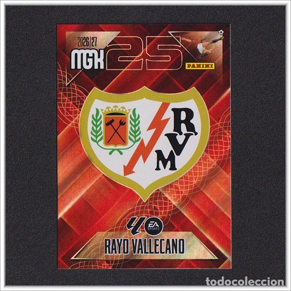 Cromos de f&uacute;tbol: MEGACRACKS 2026 2027 26 27 PANINI ESCUDO 289 RAYO VALLECANO ALBUM COLECCI&Oacute;N LIGA MGK